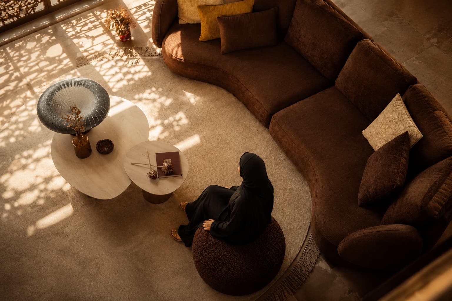 Top view of an elegant seating arrangement